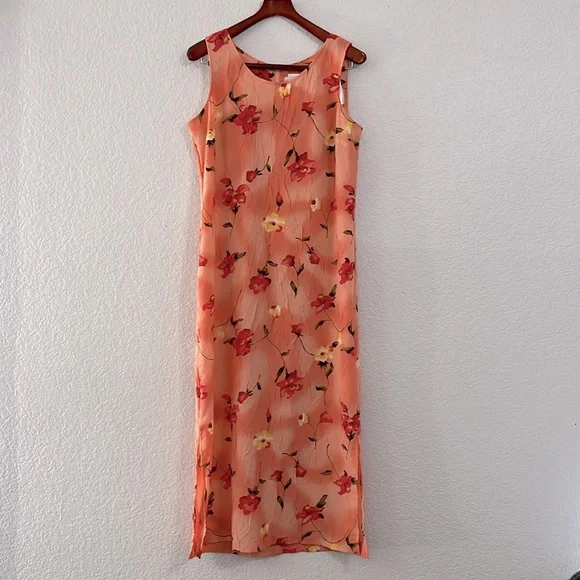 Vintage Y2K Floral Crinkle 2 Piece Dress Set - Picture 4 of 15